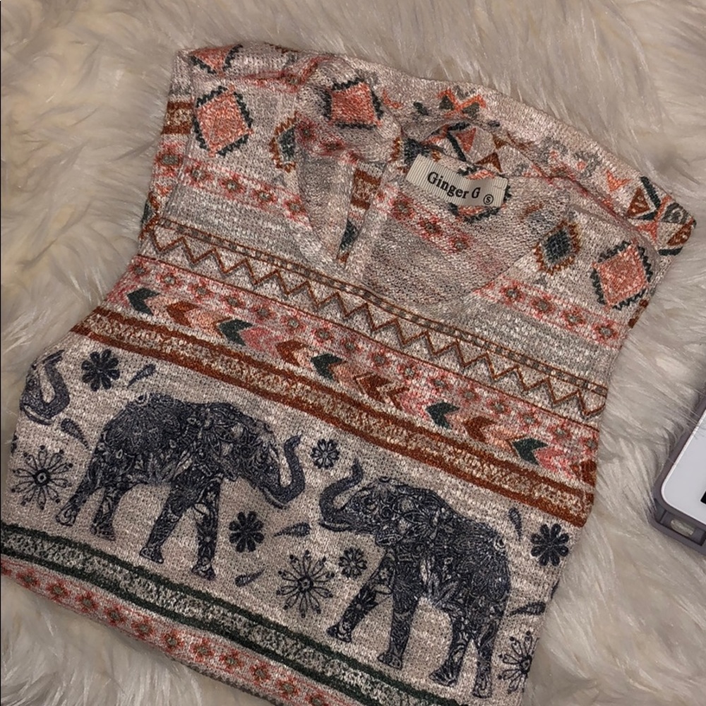 Patterned High Neck Tank Top
